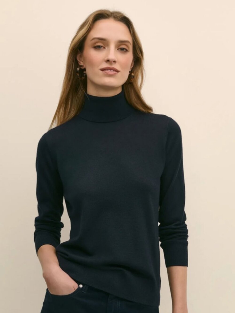 Brooks Brothers 100% Merino Wool Turtleneck sweater Black Large